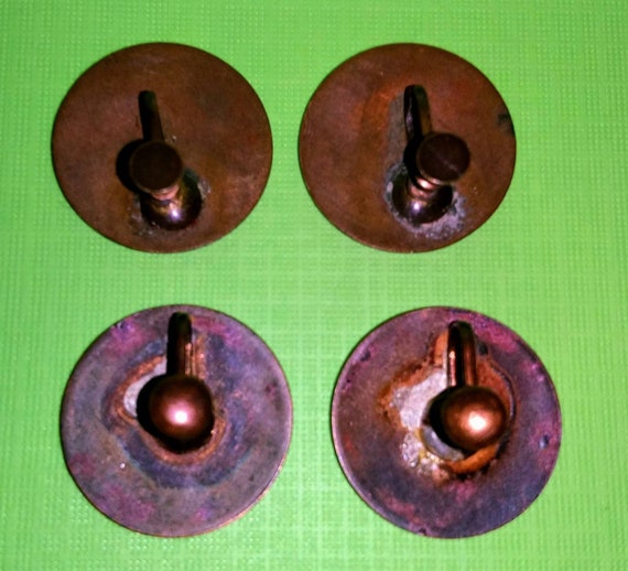 2 PAIR SET / 1950s Enamel Copper Earrings / MCM M… - image 7