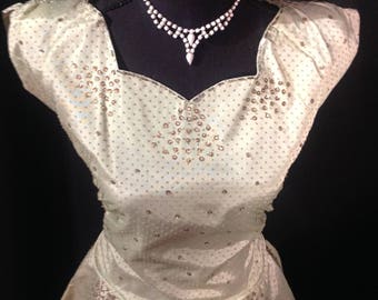 1940&#39;s 40s Pistachio Green VINTAGE COSTUME / Figure Skating / Skater /Dance / Stage / Performance / Circus / Pinup / Burlesque