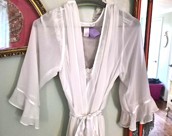 Vintage Oscar de la Renta Braut Peignoir Set, Nachthemd & Robe