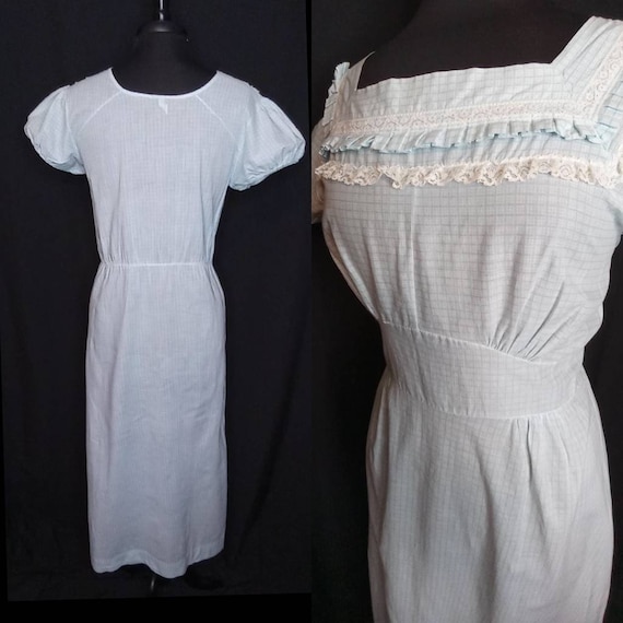 VOLUP 1940's Summer Light Cotton Maxi Dress / Nig… - image 3