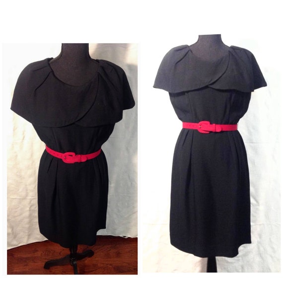 1950's  50s / Early 60s Tailored Black Hourglass … - image 1