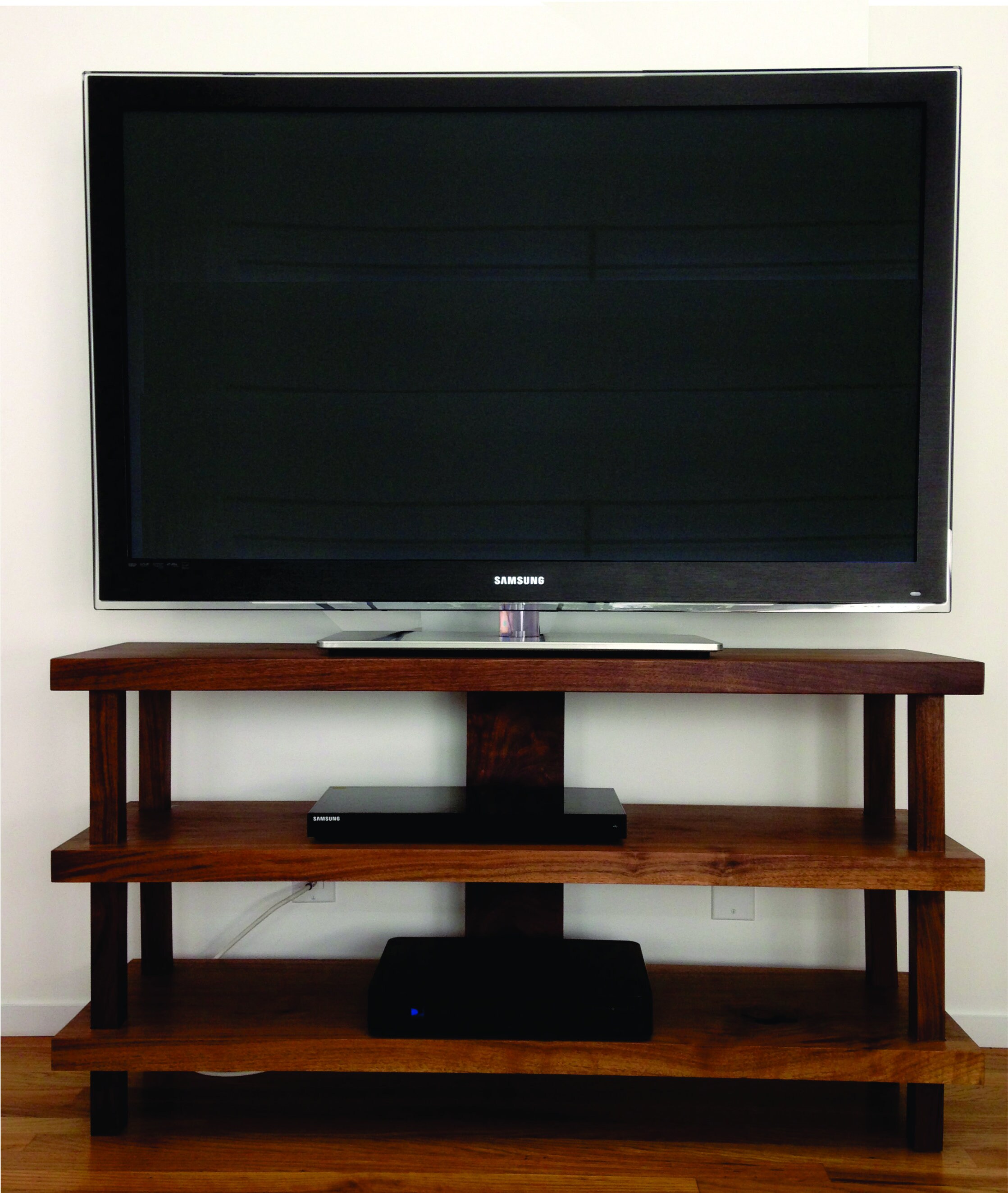 Custom Solid Black Walnut Television Stand Etsy