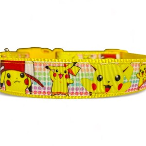 Pikachu - Pokémon - Yellow - Dog Collar - 1" or 3/4" Wide