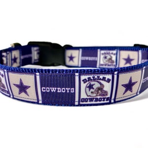 Dallas Cowboys - Sports Team - Football - Red - Black - Dog Collar - 1&quot; Wide
