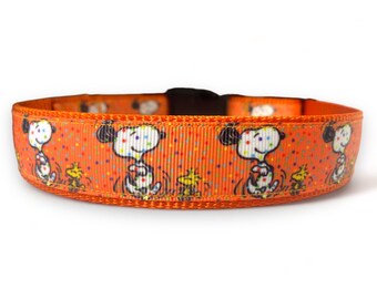 Beagle - Orange - Confetti - Dog Collar - 1" Width