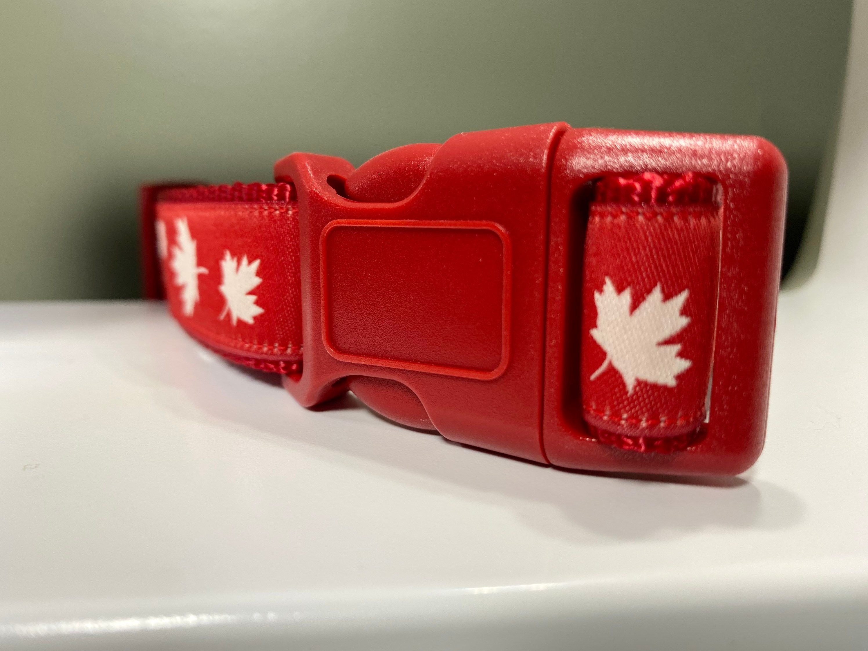 Maple Leaf Canada Dog Collar 1 Wide Matching Etsy