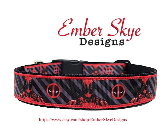 deadpool dog collar