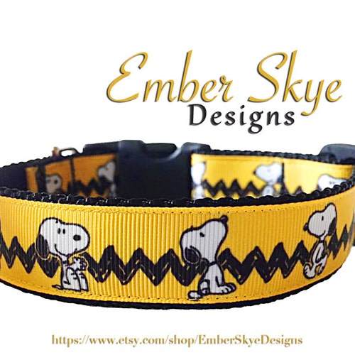 Yellow Snoopy Charlie Brown the Peanuts Adjustable Dog Etsy