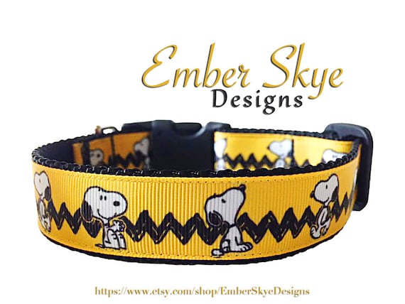 peanuts dog collar
