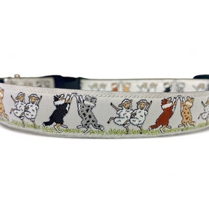 Shetland Sheepdog Sheltie Dancing Dogs Sheep Dog Collar 3/4 Wide Matching Leash Upgrade image 1