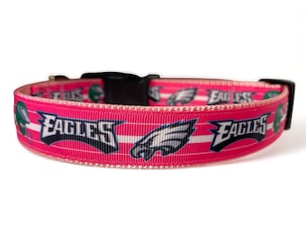 Philadelphia Eagles - Football - Sports Team - Pink - Dog Collar - 1" or 3/4" Wide