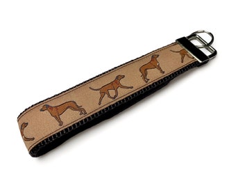 Rhodesian Ridgeback - Brown - Key Fob - 5" Looped In Length - 1" Wide