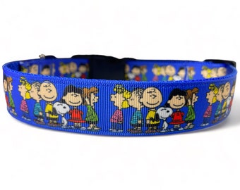 Beagle - Cartoon - Blau - Hundehalsband - 2,5cm breit