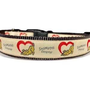 Soulmate Forever - Dog - Heart - Dog Collar - 1&quot; Wide