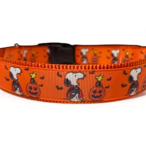 Beagle - Halloween - Trick or Treat - Dog Collar - 1" or 3/4" Wide