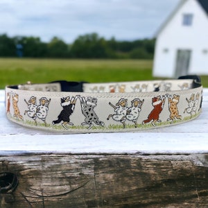 Shetland Sheepdog Sheltie Dancing Dogs Sheep Dog Collar 3/4 Wide Matching Leash Upgrade image 2