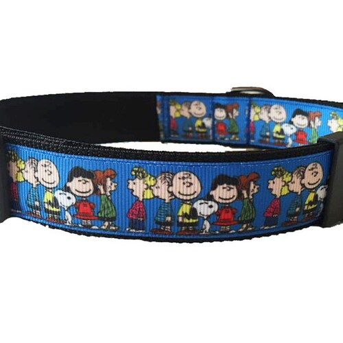 The Peanuts Charlie Brown Snoopy Adjustable Dog Collar Etsy