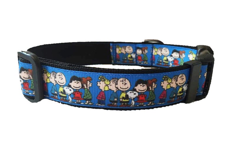 The Peanuts Charlie Brown Snoopy Adjustable Dog Collar Etsy