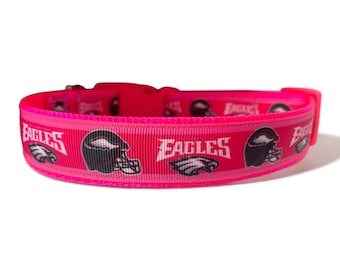 Philadelphia Eagles - Sports Team - Football - Hot Pink - Dog Collar - 1" Wide