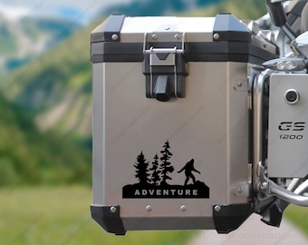 All Weather Big Foot Motorcycle Case Decal Big Foot sticker Sasquatch sticker Adventure Decal