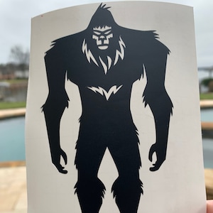 Wütend Big Foot Sasquatch Silhouette Aufkleber Osterei Palme Windschutzscheiben Aufkleber