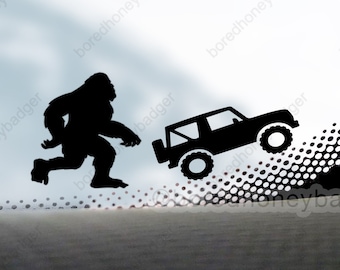 Bigfoot Sasquatch Easter Eggs Decals Big foot yeti sticker fit for Jeep easter eggs