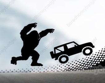 Bigfoot Sasquatch Easter Eggs Decals Big foot yeti sticker fit for jeep easter eggs