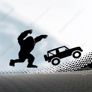 Bigfoot Sasquatch Easter Eggs Decals Big foot yeti sticker fit for jeep easter eggs