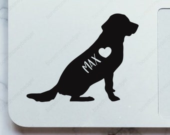 Labrador Retriever Lab Sticker met Hart Auto Laptop Dog Vinyl Sticker