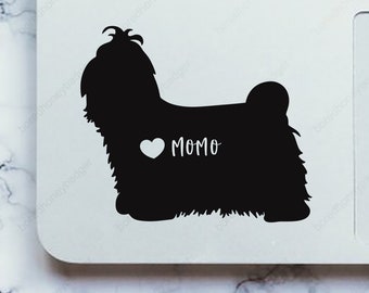 Shih Tzu Decal With Heart Car Laptop Dog Vinyl Sticker