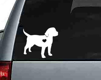 Labrador Retriever Lab Puppy Decal With Heart Car Laptop Dog Vinyl Sticker