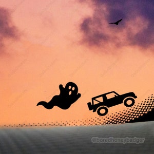 Spooky ghost Easter egg decal for laptop, tumbler, car windows and more
