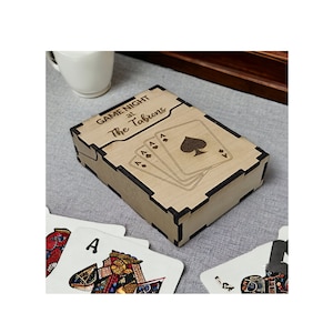 Personalized Playing Card Case, Game Night Essentials, Playing Card Holder, Game Night Party Favor