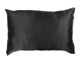 SOLID Zippered Satin Charmeuse Pillowcase