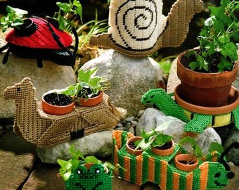 Critter Planters Plastic Canvas PDF Digital Pattern Book