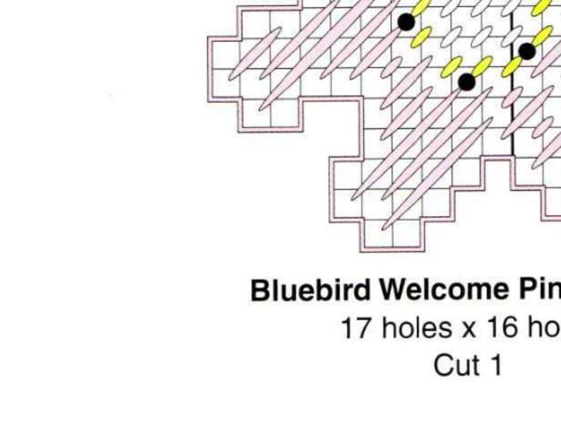 Welcome Pin Welcome Blue Bird Sign Plastic Canvas PDF Digital Pattern - Easter ...