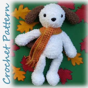 Dog Crochet Pattern - bulky yarn puppy plush