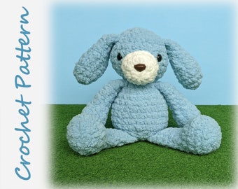 Dog Crochet Pattern - puppy plush stuffie blanket yarn