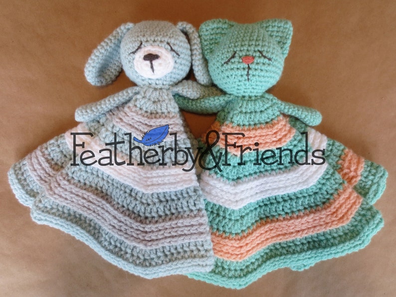 Bear Bunny Cat Dog Owl Fox Lovey Crochet Pattern Mix & Match Animal Lovies Baby Shower Gift image 6