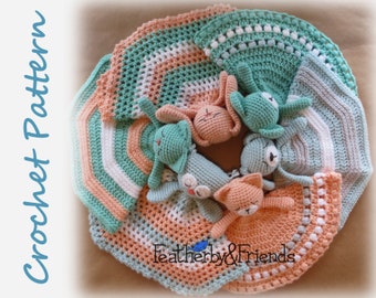 Bear Bunny Cat Dog Owl Fox Lovey Crochet Pattern - Mix & Match Animal Lovies - Baby Shower Gift