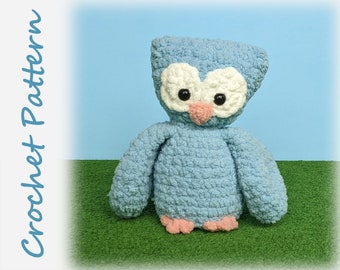 Owl Crochet Pattern - plush stuffie blanket yarn