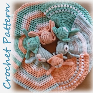 Animal Lovey Crochet Pattern - Mix & Match Bear, Bunny, Cat, Fox, Dog, Owl (PDF Pattern)