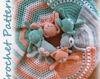 Animal Lovey Crochet Pattern - Mix & Match Bear, Bunny, Cat, Fox, Dog, Owl (PDF Pattern)