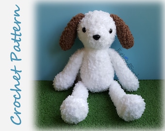 Dog Crochet Pattern - bulky yarn puppy plush