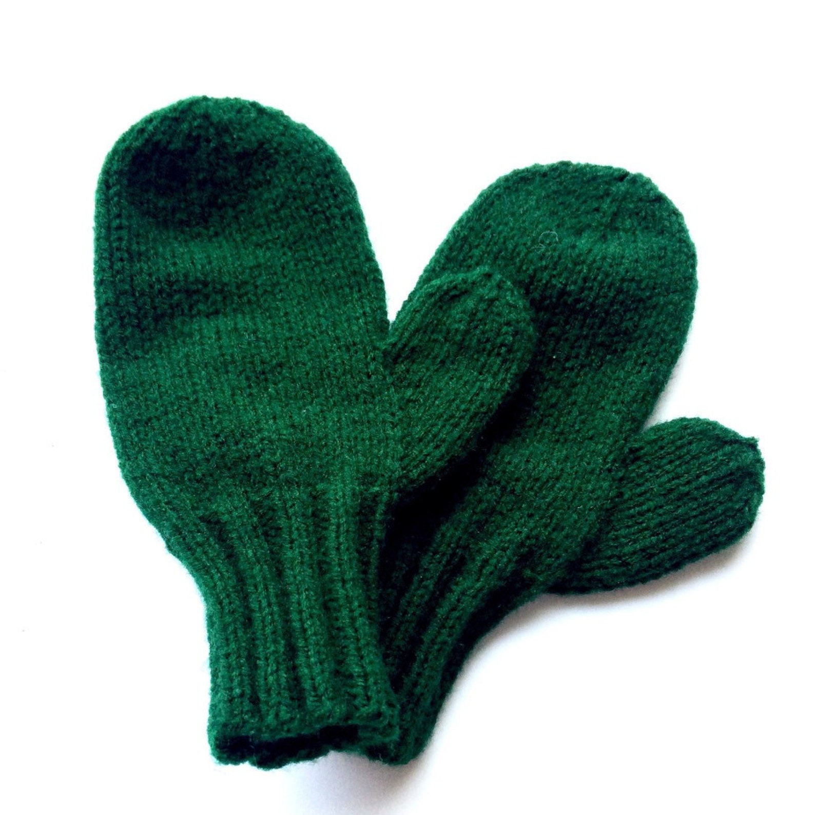 Forest green mittens adult mittens knitted green mittens Etsy