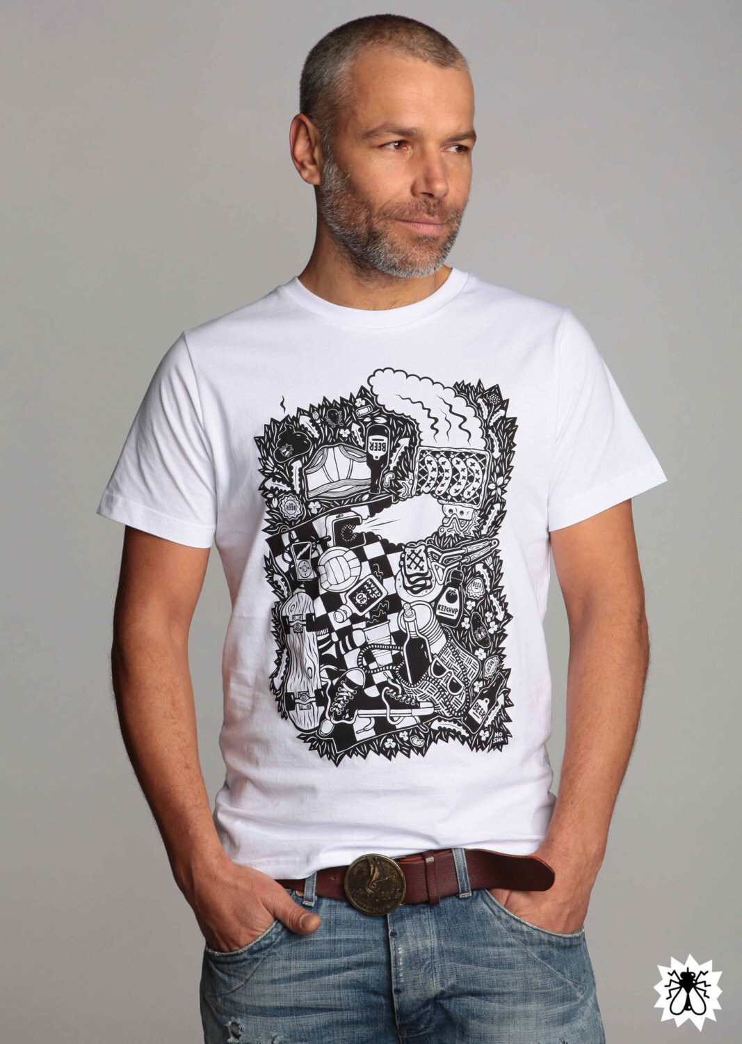 【yo BIOTOP T-SHIRTS】Basic Tee 1200W-47773-DeepStlBlu-0-