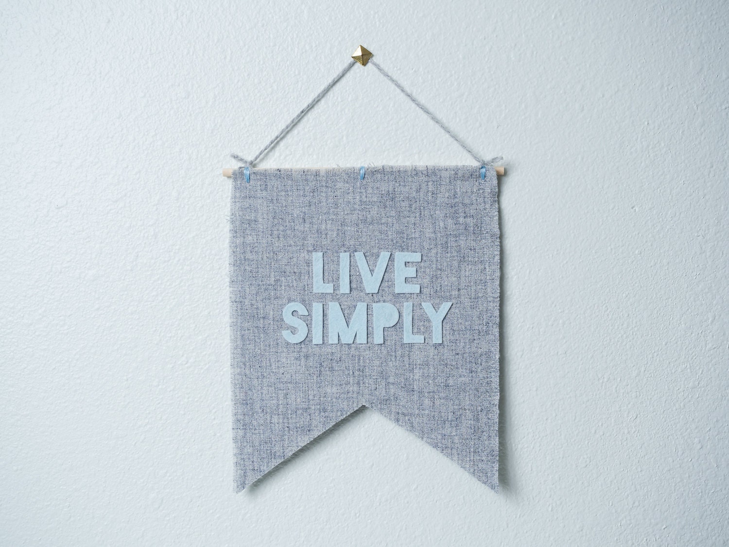 live simply wall hanging / banner// dorm bedroom home Etsy