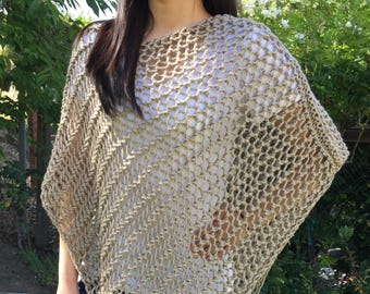 Poncho Naranja (knitting pattern pdf)