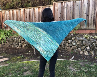 Glistening Diamonds Shawl (knitting pattern pdf)