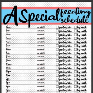 A Special Feeding Schedule